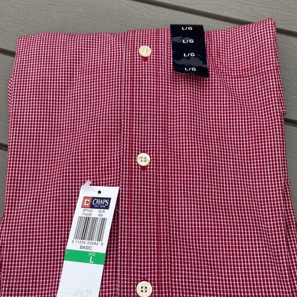 Ralph Lauren Chaps easy care button up Lg dress shirt new with tags.pocket - Picture 3 of 7
